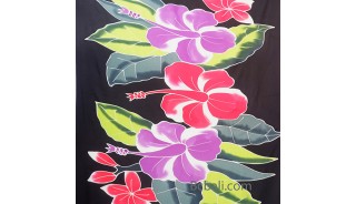 rayon sarongs handpainting three flowers made in bali